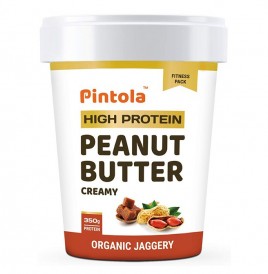 Pintola High Protein Peanut Butter Creamy Organic Jaggery  Jar  1 kilogram